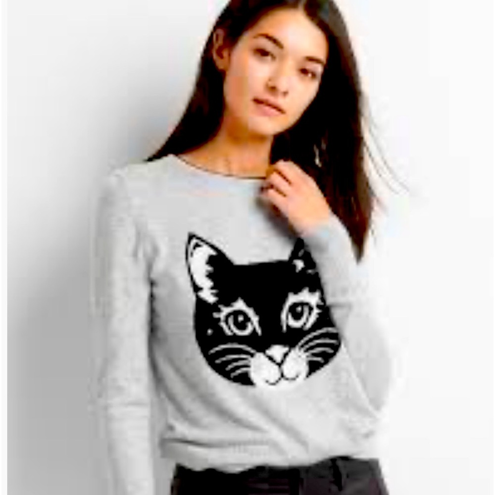Cat graphic sweater